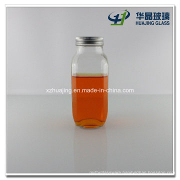 350ml Square Beverage Juice Glass Bottle